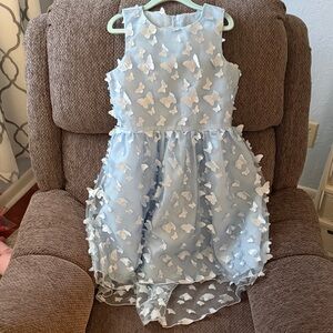 Rare Editions Light Blue Butterfly Dress